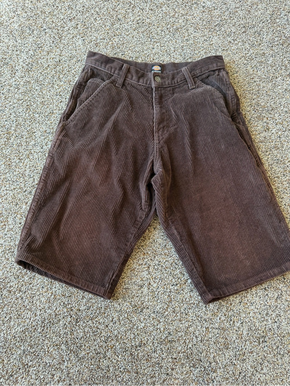 Dickies Jake Hayes Corduroy Shorts Size 28 Brown Skateboarding Baggy 13" Skate